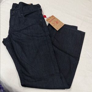 True Religion Men's Deep Blue Straight Jeans